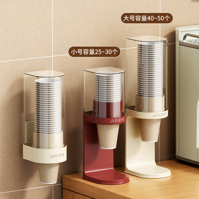 Disposable cup dispenser wall-mounted storage rack bar water dispenser water cup storage box paper cup holder cup holder