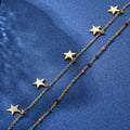 fashion diy colorful glue heart double layer bracelet star moon various jewelry stainless steel jewelry wholesale