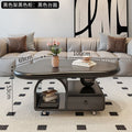 Cream cloud coffee table small apartment living room for home movable cart modern light luxury classy storage tea table