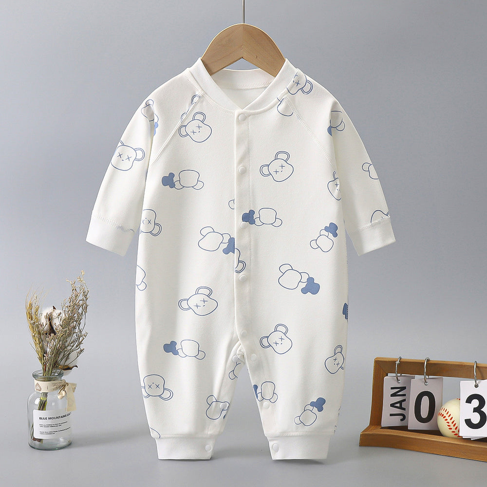 Baby romper, seamless bodysuit, long sleeve, 100% cotton, class a, crawling suit, spring/autumn/all seasons, newborn clothes
