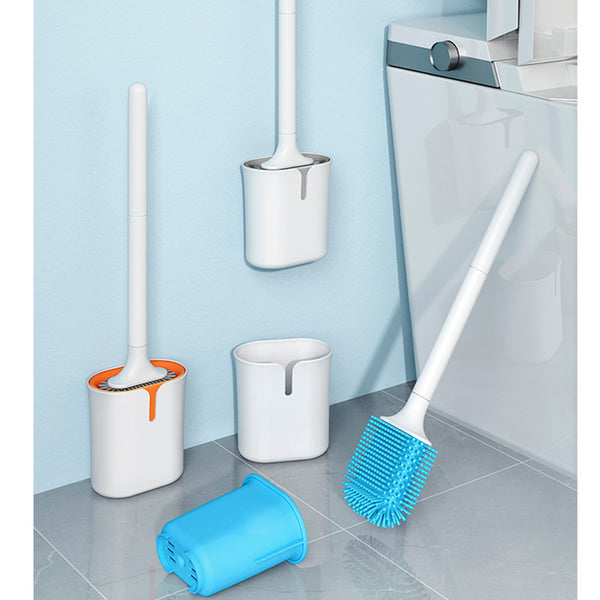 Toilet brush No dead ends Household non-punching toilet brush Wall hanging toilet toilet brush Cleaning silicone set Wholesale