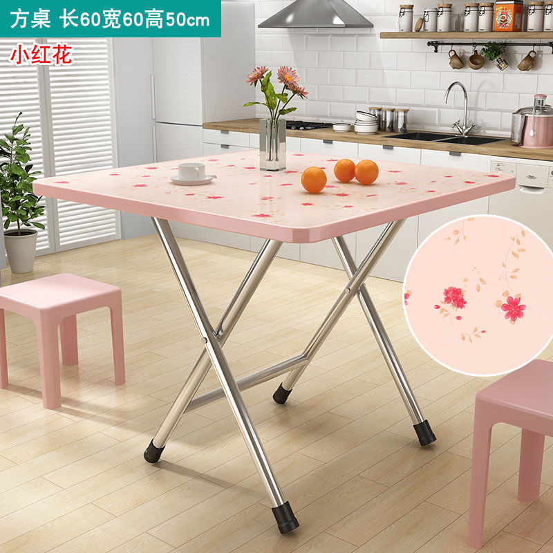 Folding table, folding dining table, simple for home, small table for eating, rental house, stall, casual small apartment dining table
