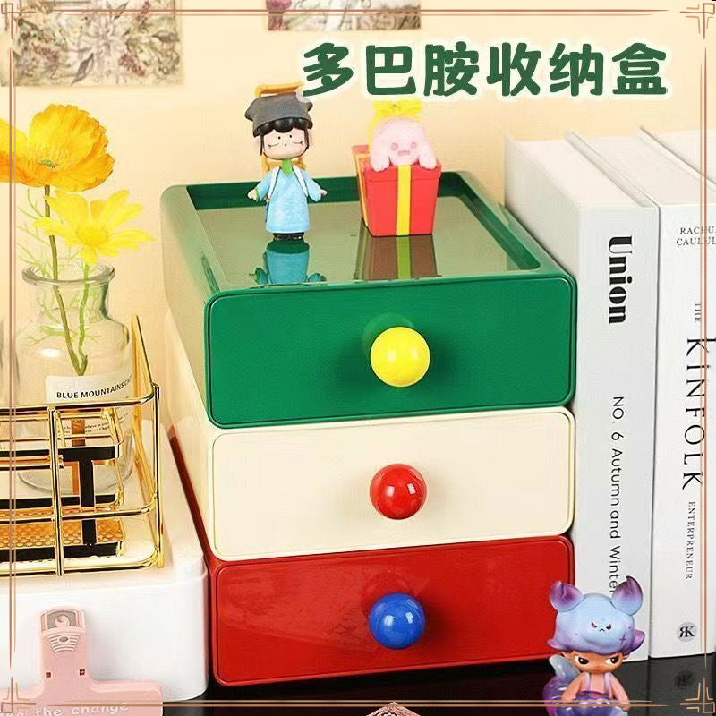 Dopamine Desktop Storage Box Office Drawer Storage Box Organizing Sundries Shelves Dormitory Artifacts