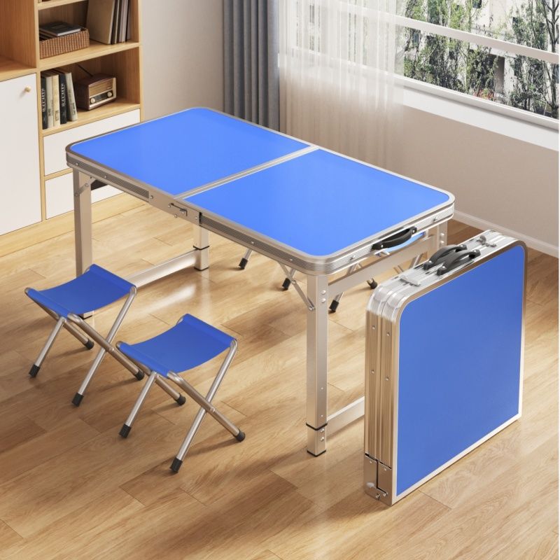Folding table stall folding outdoor portable adjustable work table camping style picnic night market folding table and chairs