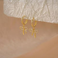 Export beautiful bows pendant earrings stylish ring earrings trendy new products for girls party holiday gifts