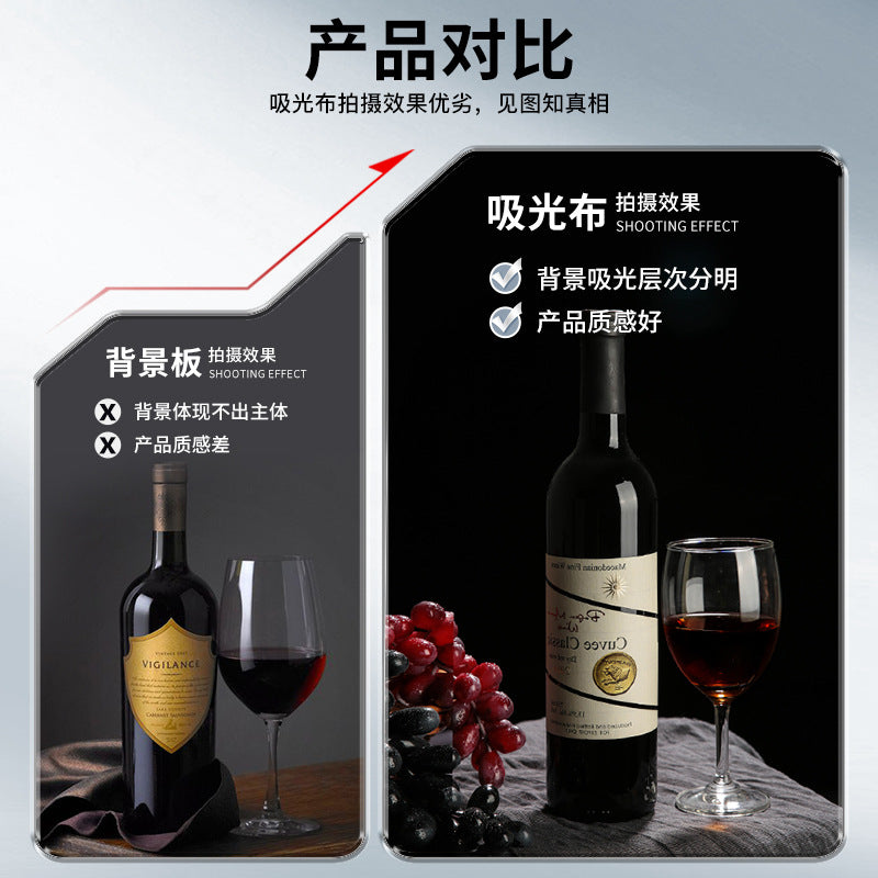 2 * 3 meters black light-absorbing cloth, flocking photographic background cloth, New Year's black screen photo shooting prop curtain is not