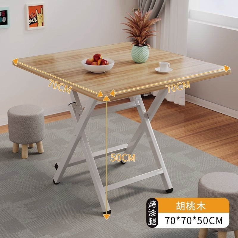 Simple foldable small square dining table for home study rental house dormitory small apartment portable dining table casual