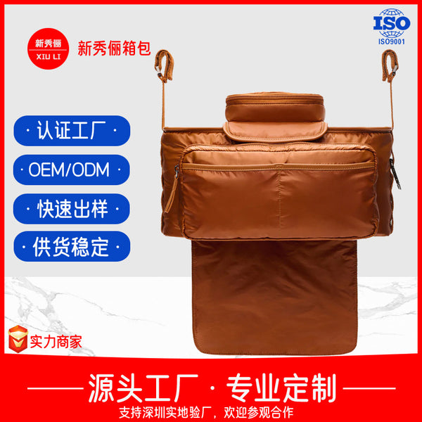 Stroller hanging storage bag Electric vehicle hanging bag Multifunctional large-capacity mommy bag Baby walking bottle storage bag