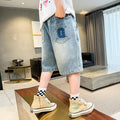 Kids' boys' summer shorts -  new styles - summer boys' stylish mid-to-large size shorts - trendy denim shorts