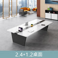 White conference table minimalist modern rectangular desk small meeting room table and chair set