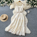 Super fairy holiday style cut outembroider camisole high waist skirt women's summer two-piece set silmelegantsuit