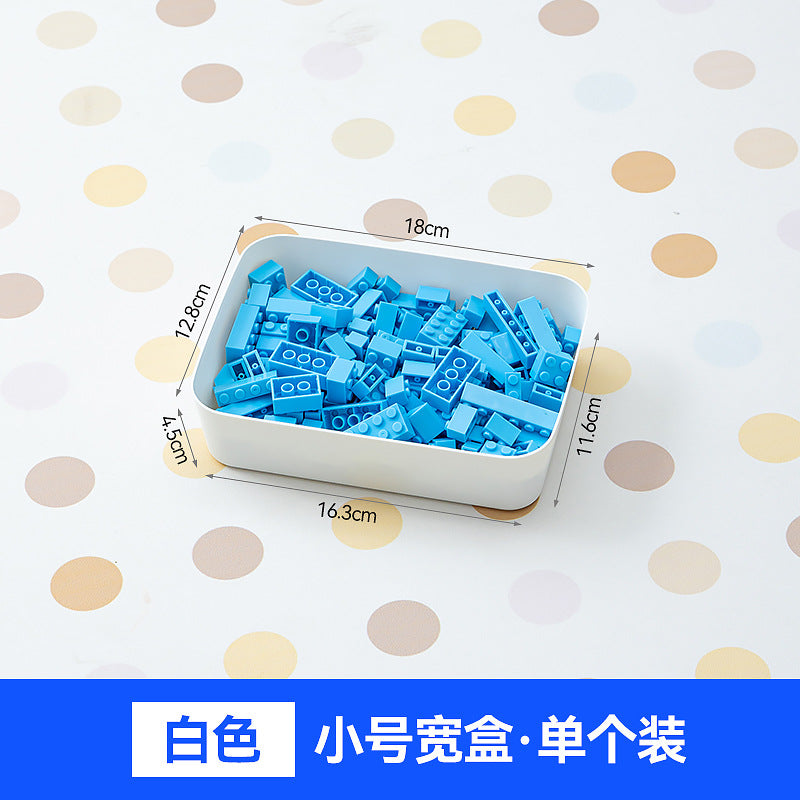 Children's toy parts sorting box Lego storage box Plastic stackable small particle building block partition storage box