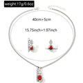 hot-selling stylishfashion water drop pendant necklace for women sweetelegantclassy sense diamond-encrusted bridal jewelry set
