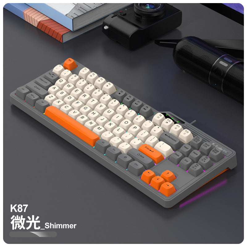 Viper km870 wired mechanical feel keyboard and mouse combo - 87-key gaming pc usb keyboard and mouse set