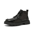2025 fall/winter new martin boots: business-friendly, fleece-lined, warm boots for men. round toe, stylish british design, versatile, soft sole leather shoes