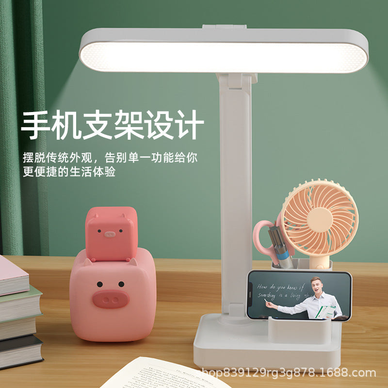 Table lamp student special eye protection dormitory learning charging plug-in dual-purpose children's eye protection reading lamp led eye protection lamp