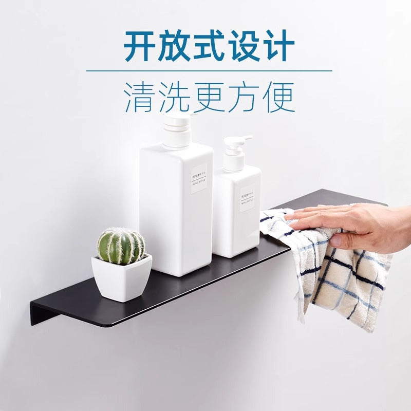 Nordic toilet rack wall hanging wall non-punching toilet bathroom washstand mirror front storage rack one board