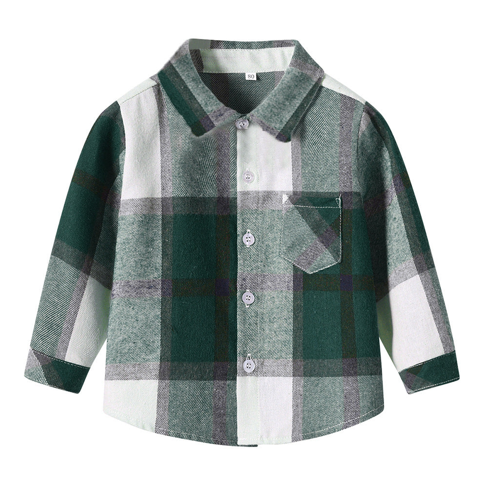 New arrivals: boys' lightweight cotton shirts for spring and autumn - preppy style long sleeves, customizable & wholesale. kids' plaid shirts