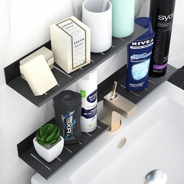 Toilet washstand space aluminum drain rack wall-mounted non-punching vanity toilet bathroom storage rack