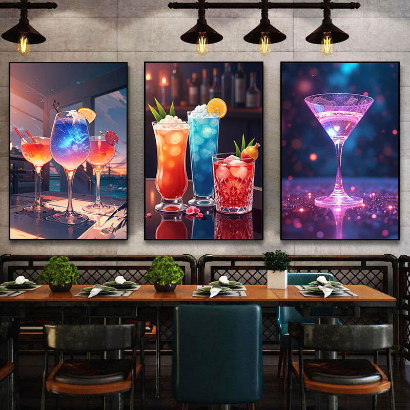Bar luminous decorative painting ktv box atmosphere led hanging painting nightclub club trend creative neon mural