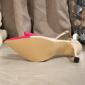 Women's high heels fashion women's shoes bows hollow thin heels pointed toe bows women's shoes mules women's shoes