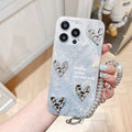 Suitable for apple 16promax pleated heart iphonexr/13 bracelet hard apple 17 mobile phone protective case