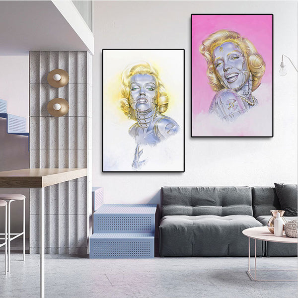Marilyn Monroe Empty Mountain Base Decorative Painting Living Room Sofa Background Wall Art Hanging Painting Bar Steampunk Girl