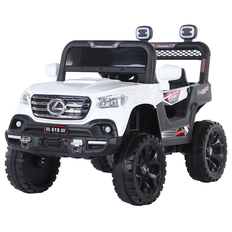 New four-wheel dual-drive children's electric remote control car off-road vehicle battery car double children's electric car