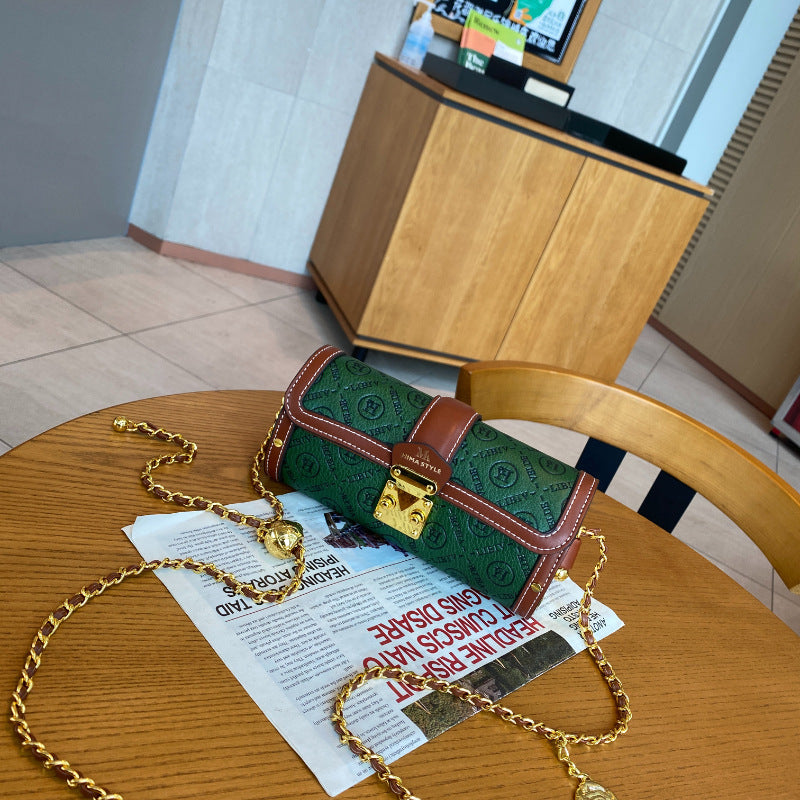 Retro Babylon chain bag, cylinder pillow, shoulder bag, niche design, simple personality, versatile messenger bag