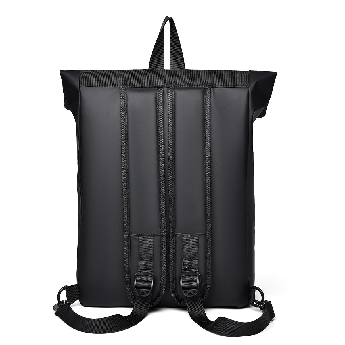 Cross-border trendy cool casual backpack men's travel commuter backpack folding roll mouth travel bag casual student bag