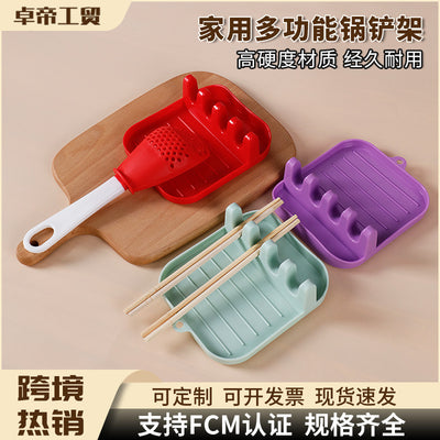 kitchen drain multi-purpose pot lid rack kitchen utensil storage rack ppbottom base for chopsticks shovel spoon rack for home wholesale