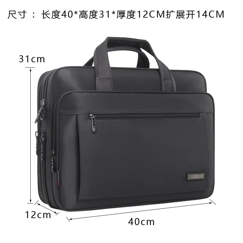 Conference bag waterproof oxford cloth briefcase textured multi-layer large capacity business office computer bag multi-layer briefcase