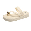 Women's summer flip-flops: new fashionable thick-soled casual french-style height-increasing versatile thong sandals for outdoor wear
