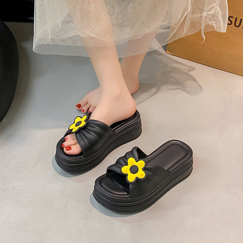 New eva platform wedge slides for women - versatile, trendy, and stylish