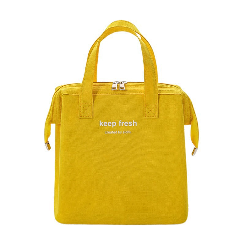 Customized Oxford cloth bento bag, new student lunch bag, bring rice bag to work, large capacity thickened thermal insulation lunch box bag