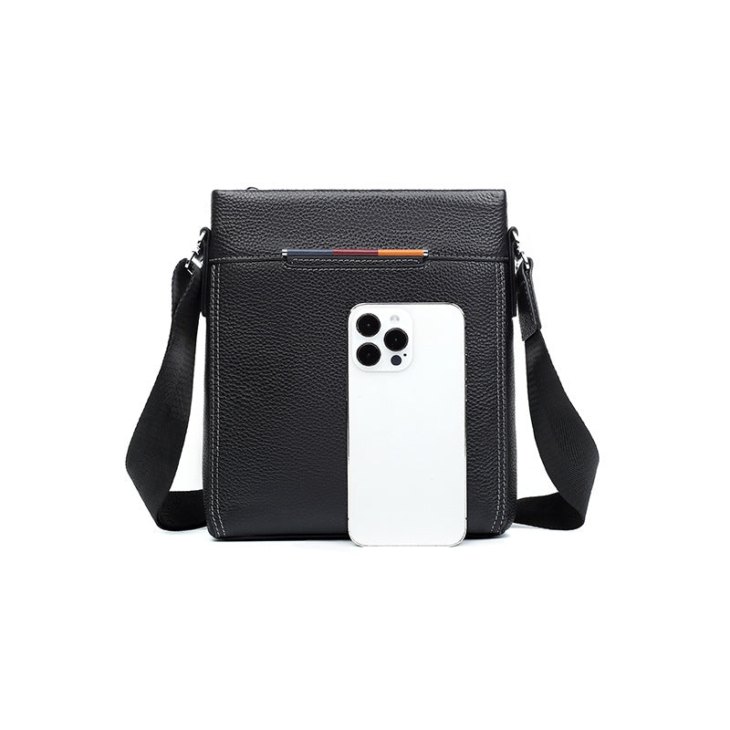 New leather men's shoulder bag fashion casual men's bag business senior sense bag versatile men's messenger bag