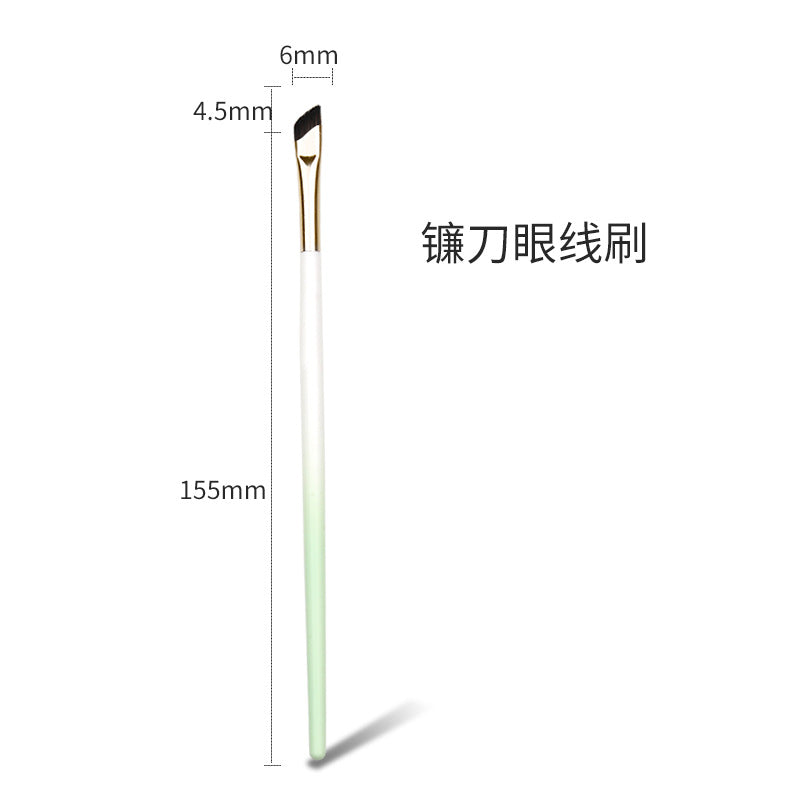 Gradient color blade eyeliner brush 9 pieces eye detail makeup brush suit eyebrow brush cosmetics one-line eyebrow eye shadow brush