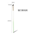 Xiumei sickle eyeliner brush - white and blue gradient + imitation chinchilla long hair + opp