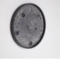 3d embossed moon lamp - round illuminated backdrop for bars, trendy restaurants, and living rooms - embossed moon wall sconce