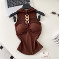 Sexy ring detail cami top - women's summer outerwear, slim fit, commute style, sleeveless top - new  inner layer