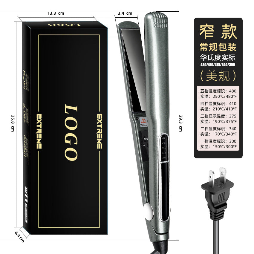 Cross-border professional hair straightener high temperature hair straightener splint curling iron dual-purpose straight plate clip hair straightener