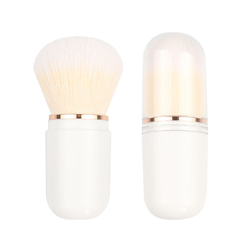 Sujilian new arrival single makeup brush retractable mini capsule brush travel portable loose powder blush makeup brush