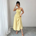 summer european and american cross-border beach french vacation style camisole dress