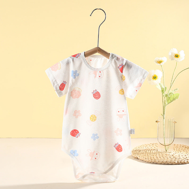Baby short-sleeved romper, summer romper, triangle romper, newborn summer pajamas, baby onesie