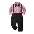 New arrival cross-border kids wear boys middle and big kids suitlong sleeves shirt overalls gentleman's first birthday dress