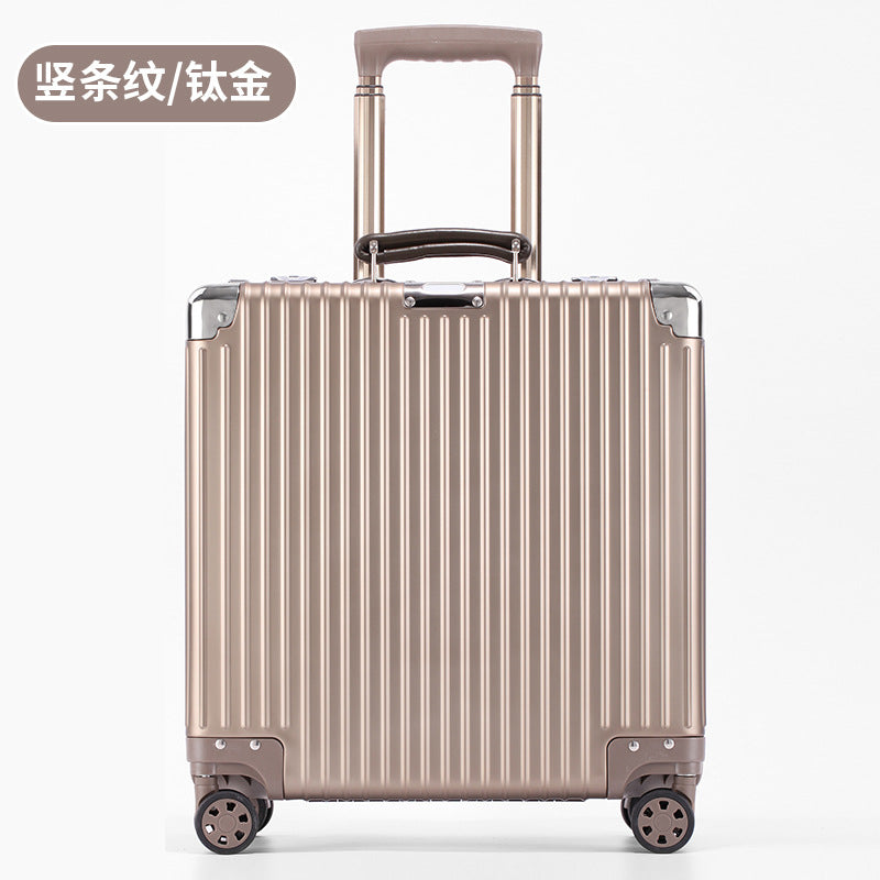All-aluminum magnesium alloy trolley case 18-inch boarding case 20-inch suitcase bag all-metal small suitcase password box