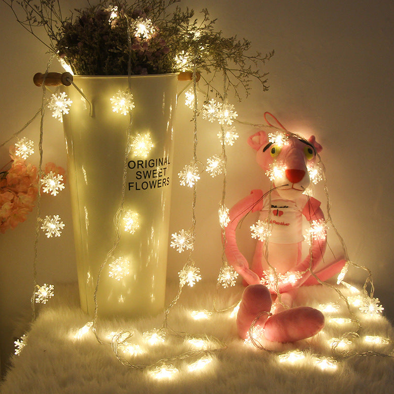 LED snowflake light string Christmas decoration lighting full sky star light string Christmas tree decoration lights  wholesale