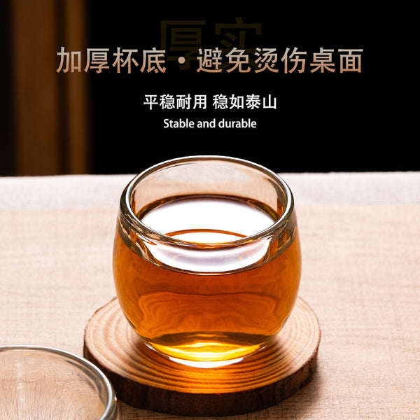 High-end finger wrench cup Thickened crystal high-end cup Master cup Teacup Men's high-end glass cup Tea set Small wine glass