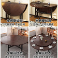 Folding table - round, compact, multi-functional, extra-thick, portable round table - living room folding dining table