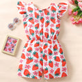 Kids' flutter sleeve striped butterfly open-back romper